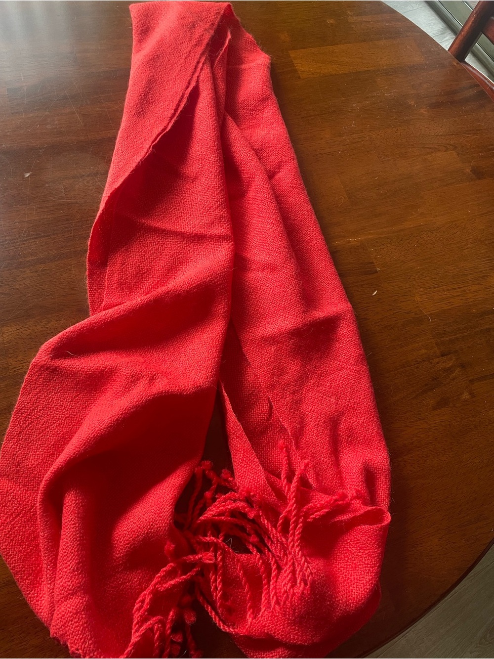 Orange Red Alpaca Scarf